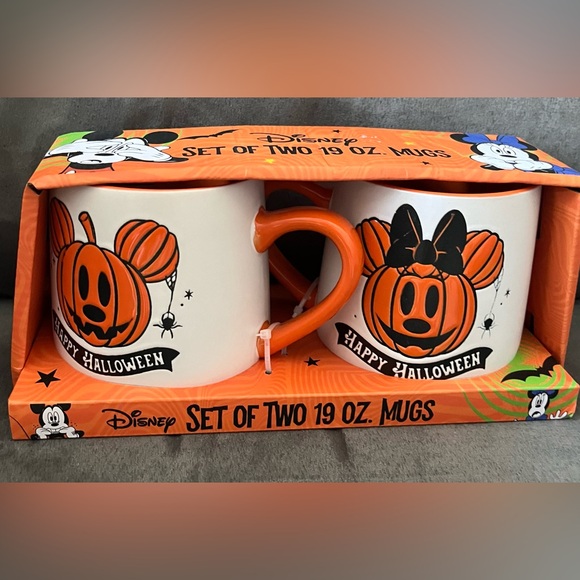 Disney Mickey & Minnie Mouse Halloween Mugs Set, New - Picture 4 of 5